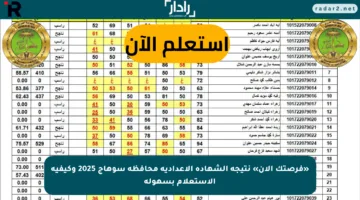 «فرصتك الآن» نتيجة الشهادة الإعدادية محافظة سوهاج 2025 وكيفية الاستعلام بسهولة